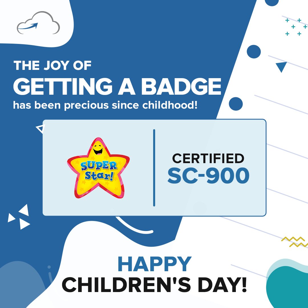 cloudthat's tweet photo. You don't have to be a kid again to earn that favorite badge! Get certified and earn a badge to cherish the moment of joy!
#happychildrensday #joy #happiness #badge #earning #certified #cloudcertification #cloudcourses #certification #getcertified #grow #lead #success https://t.co/sf2zztA7mm