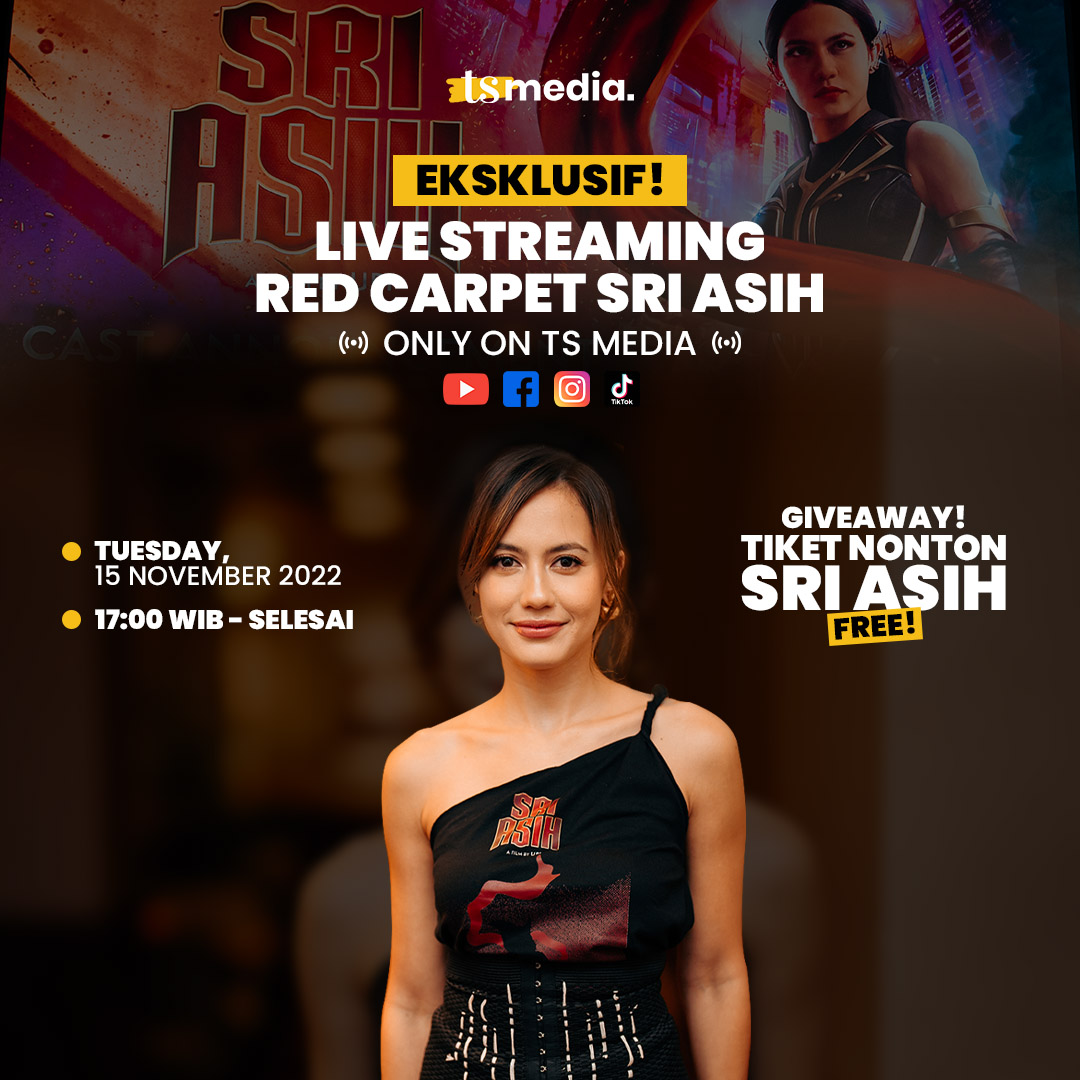 TSMedia_id's tweet photo. Jangan sampai kelewatan kesempatannya, ya! Pastikan kamu ikuti Live Streaming Premiere film Sri Asih di YouTube Channel TS Media besok untuk dapatin giveaway-nya!
#TSMedia #TSGiveaway #TSTemanSetia #PevitaPearce #SriAsih #FilmSriAsih #GiveawayIndo https://t.co/iK5Vj4SQPt