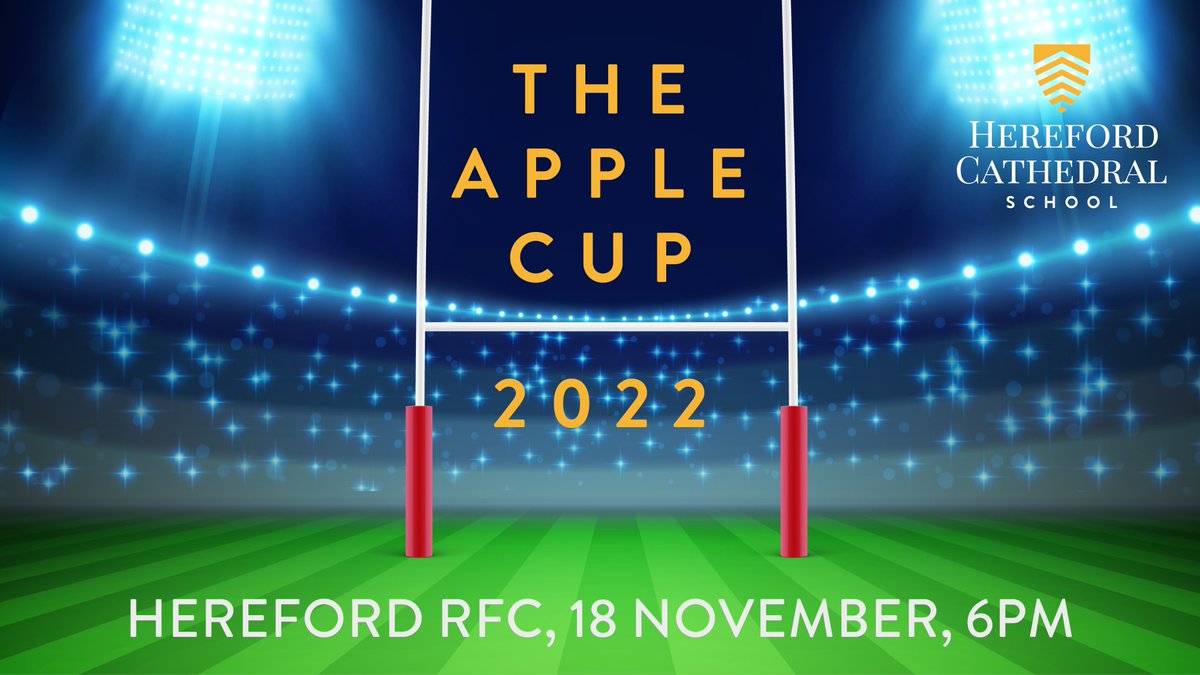 🏉 RUGBY // We look forward to the 1st XV's Apple Cup fixture this Friday 18 November at Hereford Rugby Club.

HCS face Hereford Sixth Form College and hope to retain the title after their 14-9 win last year. Best of luck!

🏉 KO 6pm - please come &amp; support!

#HCSrugby <a href="/HCSsport/">HerefordCS_Sport</a>