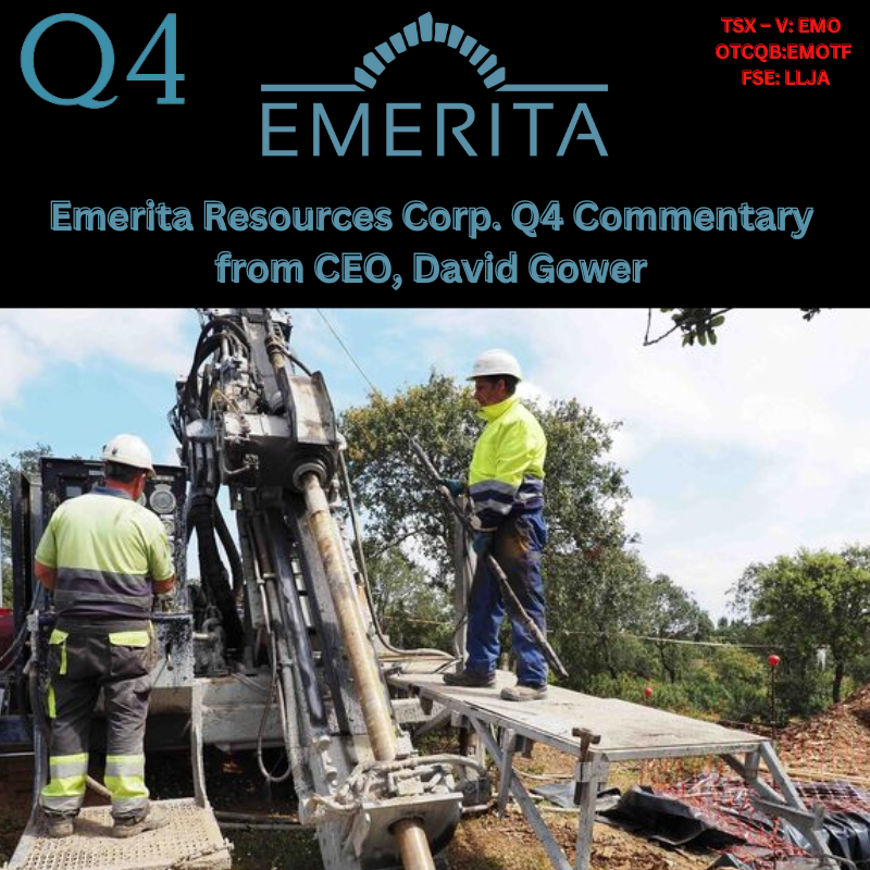 Emerita Resources Corp. Q4 Commentary from CEO, David Gower
Soundcloud Audio Link: on.soundcloud.com/y3jKJ
theinvestorscoliseum.com/featured-compa…
#mining #zinc #spain #tsx #emo #miningstocks #zincstocks #investing  #mining #stockstobuy #investments #investors #STOCKS #equities #batterymetals