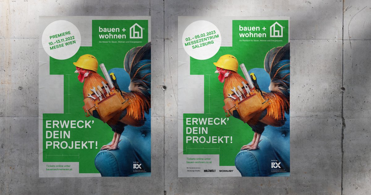 Wake-up call for the BAUEN + WOHNEN. Our campaign for Austria's largest fair for building, living and energy saving. Now on all channels.

<a href="/rudikobza/">rudi kobza</a> , <a href="/marckobza/">Marc Kobza</a>

#kthe #campaign #bauenundwohnen