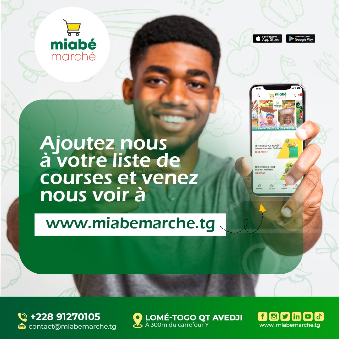 miabemarche's tweet photo. Faites vos courses de la semaine sur Miabé Marché n'hésitez pas 😊
Téléchargez commandez faites vous livrer 🤗
Bon début de semaine !
MIABÉ MARCHÉ LE MARCHÉ QUI SE DÉPLACE VERS VOUS
#TgTwittos #Consommonslocale #togo #lomé https://t.co/HrC3TrFsEg