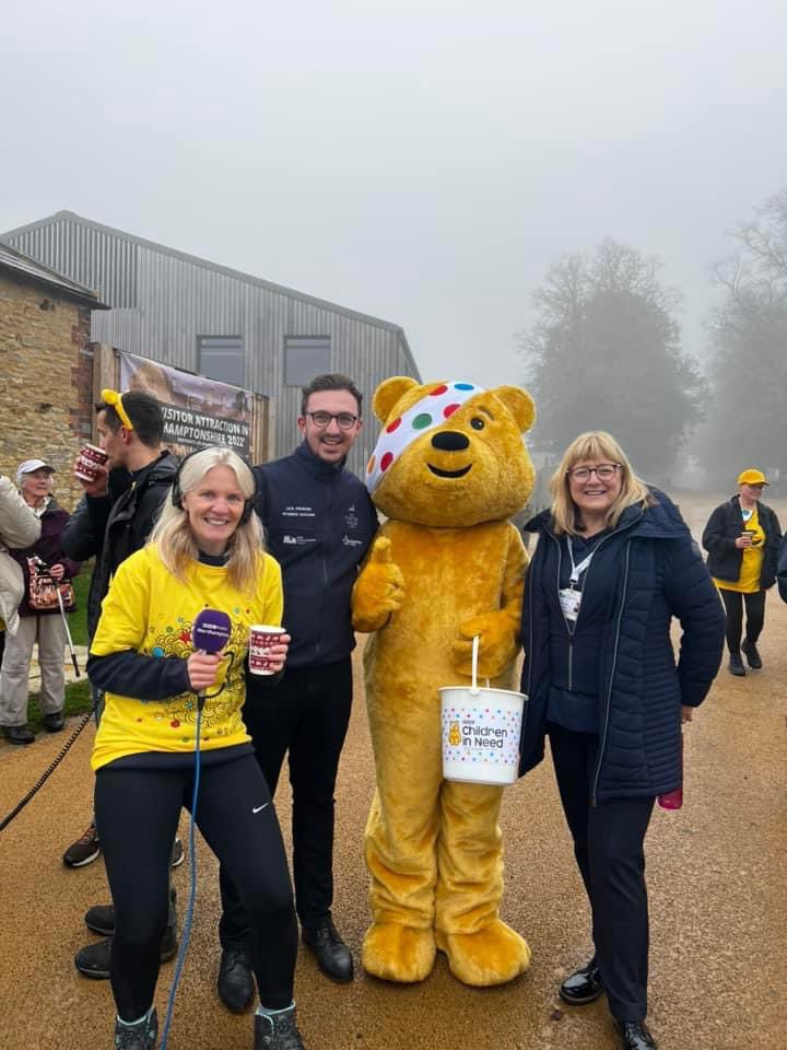 We were joined this morning by a VERY SPECIAL guest … 

As part of the <a href="/BBCNorthampton/">BBC Northamptonshire</a> “Nene-deacour” for <a href="/BBCCiN/">BBC Children in Need</a>, the breakfast show are walking all the way from Rushden Lakes to Northampton and stopped at Chester House Estate along the way! 

#ChildreninNeed