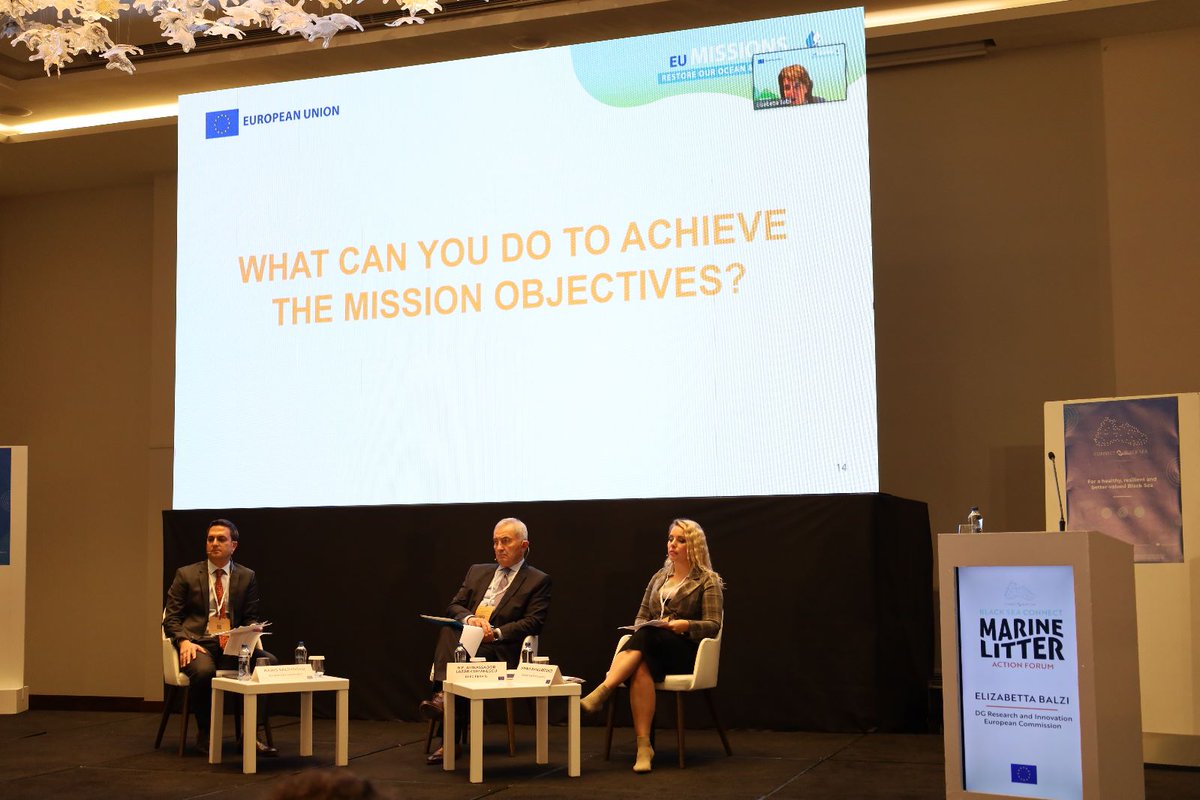 ConnectBlackSea's tweet photo. We need strong policies to tackle grand challenges of #BluePlanet. This is why #EU launched #MissionOcean whose one of the aims is to prevent & eliminate pollution of oceans
We thank @ElisabettaBalzi of @EUScienceInnov to share this important programme for #pasticfree Black Sea https://t.co/t2EcLELpYR