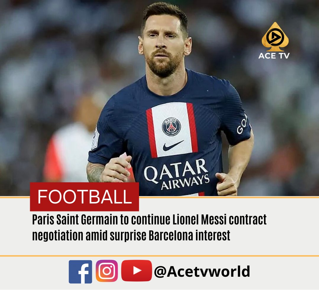 Like and share for more updates
#sports #Sportsupdate #football #PSG #Barcelona #LionelMessi #acetv #acetvghana #acetv_worldwide