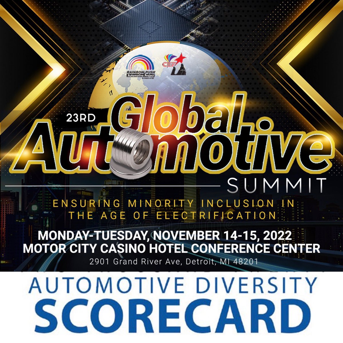 📐GET READY! The #RPCGAS23 event kicks-off TODAY, Mon. Nov 14th with the release of the latest Automotive Diversity Scorecard, which measures OEMs’ commitment to inclusion in areas such as employment, advertising, marketing, procurement, dealership development, and philanthropy.