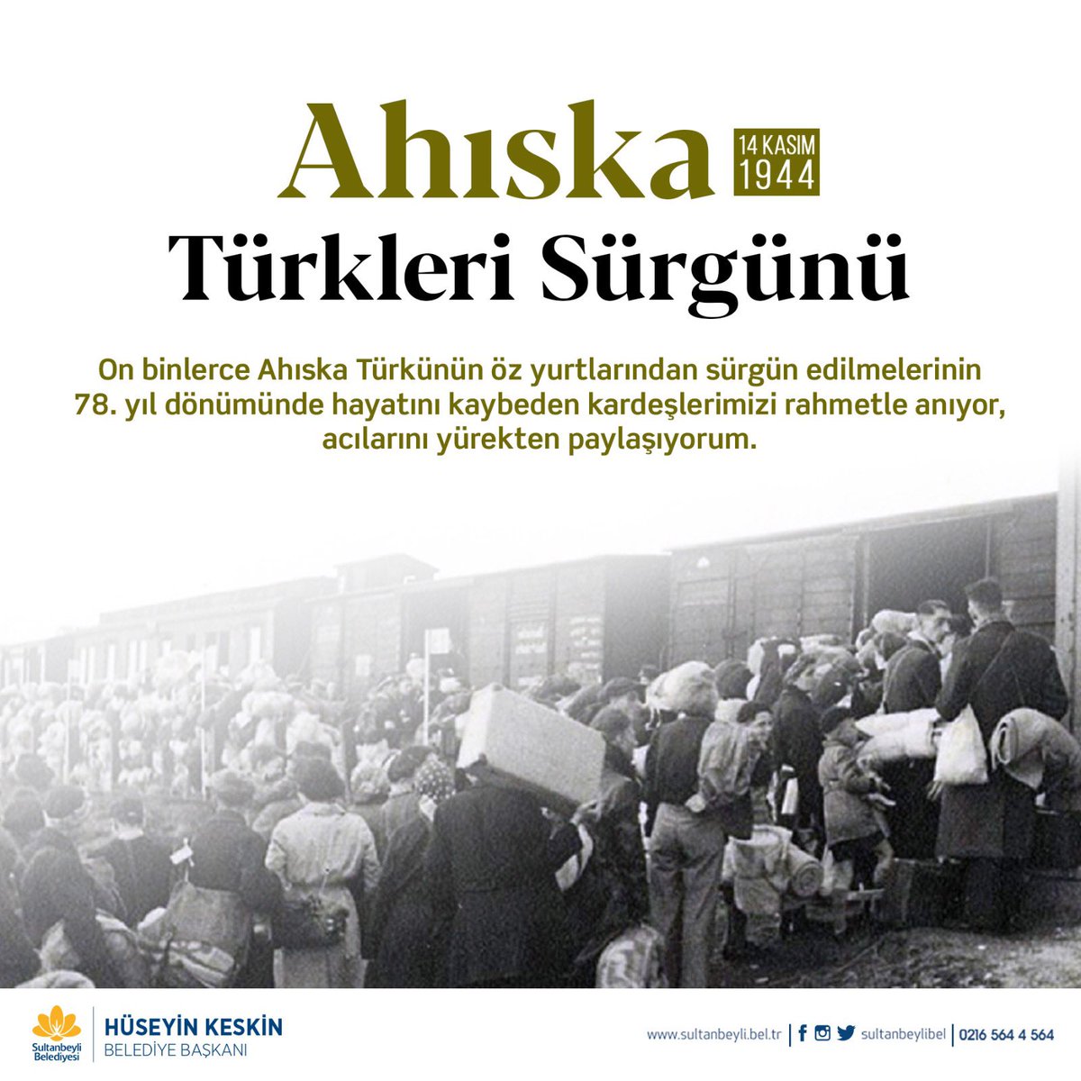 Keskin_Huseyin's tweet image. On binlerce Ahıska Türkünün öz yurtlarından sürgün edilmelerinin 78. yıl dönümünde hayatını kaybeden kardeşlerimizi rahmetle anıyor, acılarını yürekten paylaşıyorum.