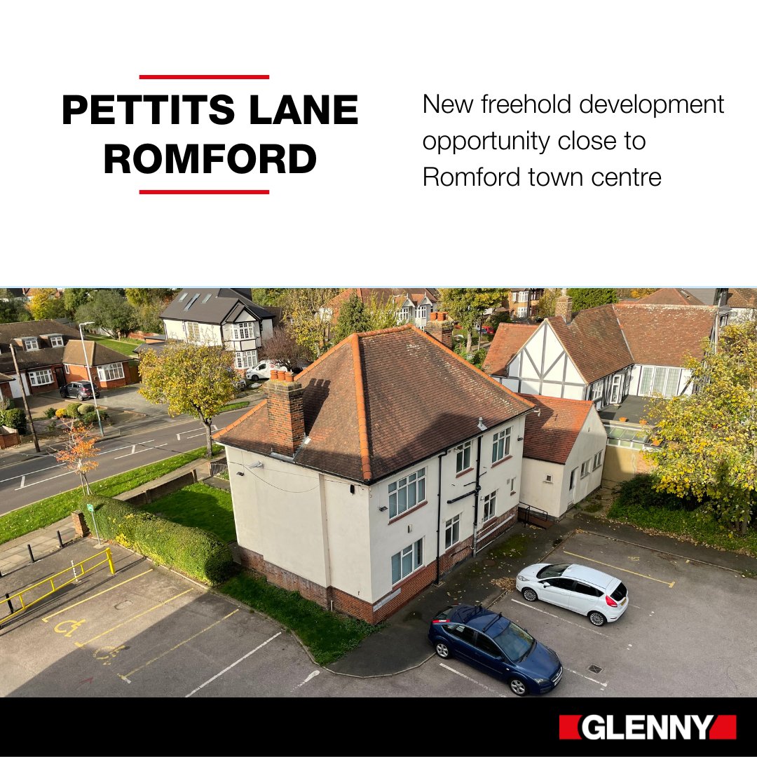 Our Residential Development Agency team are pleased to announce a new freehold development opportunity in #Romford on behalf of their client <a href="/NHSProperty/">NHS Property Services</a> - bit.ly/GlennyPettitsL…