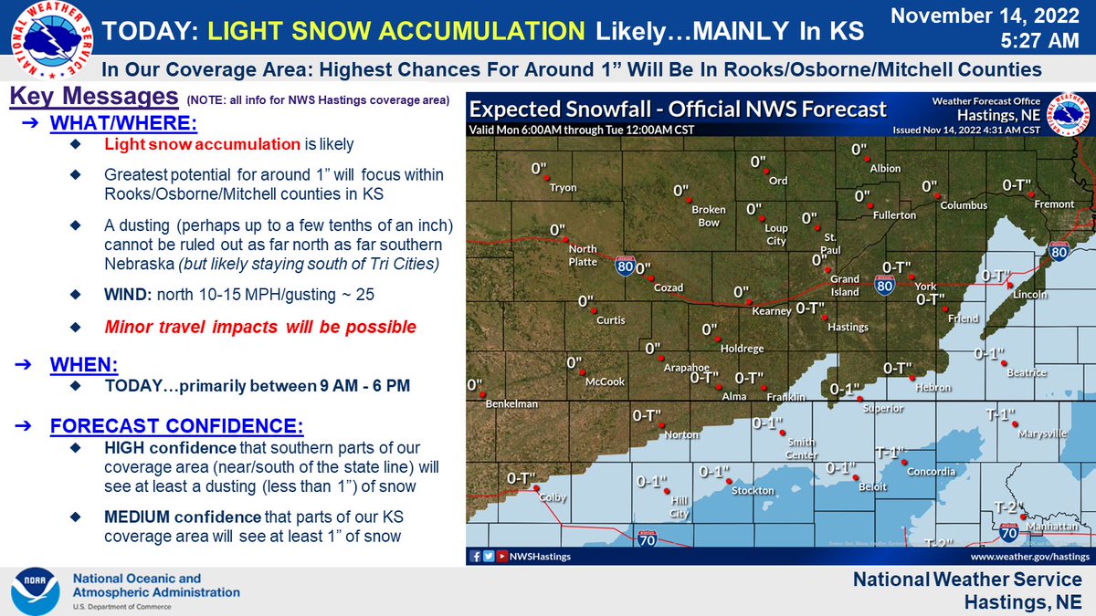 NWS Hastings on Twitter "LIGHT SNOW TODAY while the majority of our
