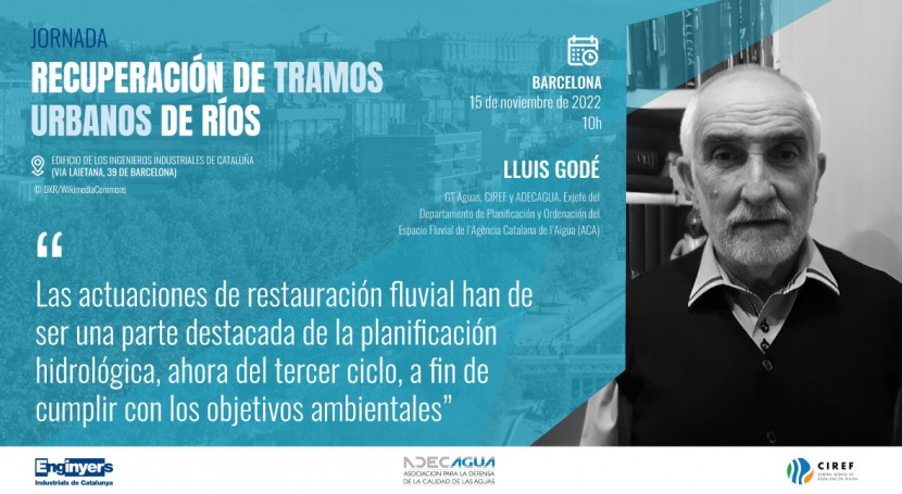 Cirefluvial's tweet photo. 📅 El próximo 15/11, a partir de las 10:00 h, @adecagua_es, @Cirefluvial y @Enginyeria organizan la jornada 'Recuperación de tramos urbanos de ríos' donde participará nuestro miembro Lluis Godé. 

✍ Inscríbete gratis.
https://t.co/bB4qv7I1tC… https://t.co/sA24HTdg8Y