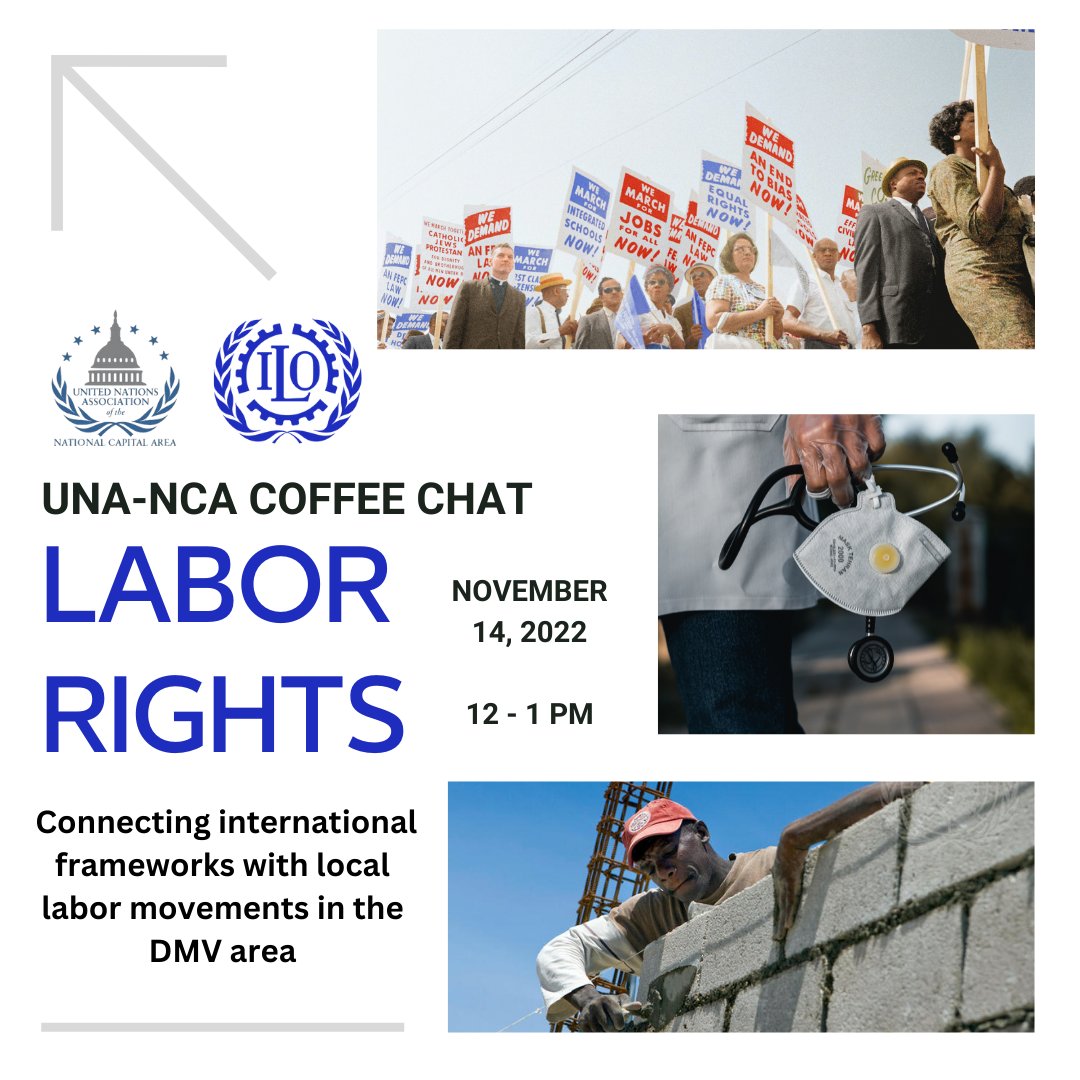UNA-NCA 🕊 (@unanca) on Twitter photo It's not too late to register!
Hear from experts from the <a href="/ilo4USCA/">ILO Office for the United States and Canada</a>, @DCJWJ, and <a href="/AsylumWorksDC/">AsylumWorks</a> TODAY at 12 pm EDT for UNA-NCA's Coffee Chat on Labor Rights ☕️🕊️
unanca.org/get-involved/p… It's not too late to register!
Hear from experts from the <a href="/ilo4USCA/">ILO Office for the United States and Canada</a>, @DCJWJ, and <a href="/AsylumWorksDC/">AsylumWorks</a> TODAY at 12 pm EDT for UNA-NCA's Coffee Chat on Labor Rights ☕️🕊️
unanca.org/get-involved/p…