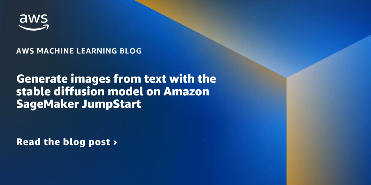 danilop's tweet photo. Interesting walkthrough 👉 Generate images from text with the stable diffusion model on Amazon SageMaker JumpStart https://t.co/r2MNGnxag0 #AWS #MachineLearning https://t.co/DssQg1GHbW