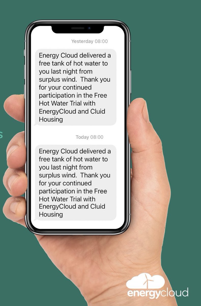 Since the start of November this message has been received 231 times by residents in <a href="/CluidHousing/">Clúid Housing</a> homes as part of the project launch by Minister <a href="/DarraghOBrienTD/">Darragh O'Brien</a> with #EnergyCloud <a href="/EirGrid/">EirGrid Plc</a> <a href="/ESBGroup/">ESB Group</a> <a href="/WindEnergyIRL/">Wind Energy Ireland</a> <a href="/sseairtricity/">SSE Airtricity</a>