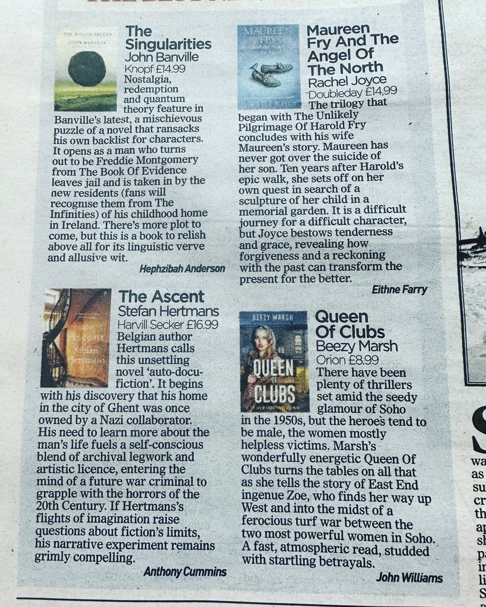 Amazing 📚 #review #QueenofClubs @orionbooks @books_dash in #MailonSunday best new fiction🤩 ‘fast, atmospheric read studded with startling betrayals’ #histfic #1950s #london #womenincrime