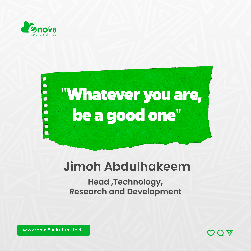 Enov8Solutions's tweet photo. Whatever you do, strive for excellence. Whatever you are, be a good one.
Don't stop until you are proud of yourself.
Have a great week ahead!
#mondayquotespiration #employeequotes #employee #employeeinspiration #enov8tors #enov8solutions #mondaymonday #mondaythoughts https://t.co/XZSggKMSDD