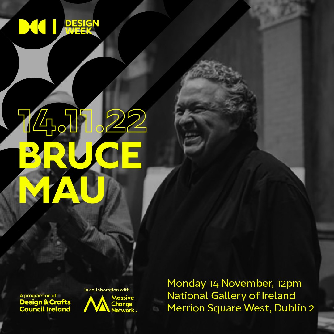 DCCIreland's tweet photo. WATCH LIVE 📽️
View the sold out Bruce Mau event talking place at the National Gallery of Ireland here: https://t.co/9GQAtKE36J. The event will be streamed live at noon today.
#designweekireland #whydesignmatters #massivechangenetwork #brucemau https://t.co/WoAjv2xTe4