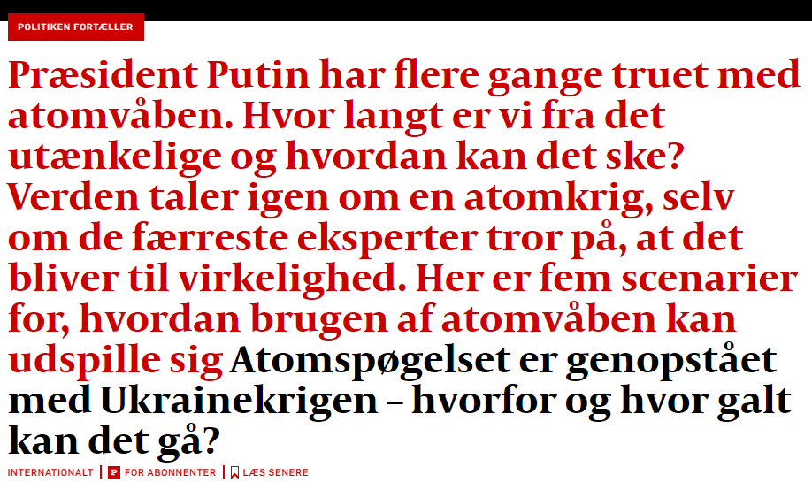 Må være en ny rekord for længste rubrik hos <a href="/politiken/">Politiken</a> - mundret er det i hvert fald ikke. #dkmedier