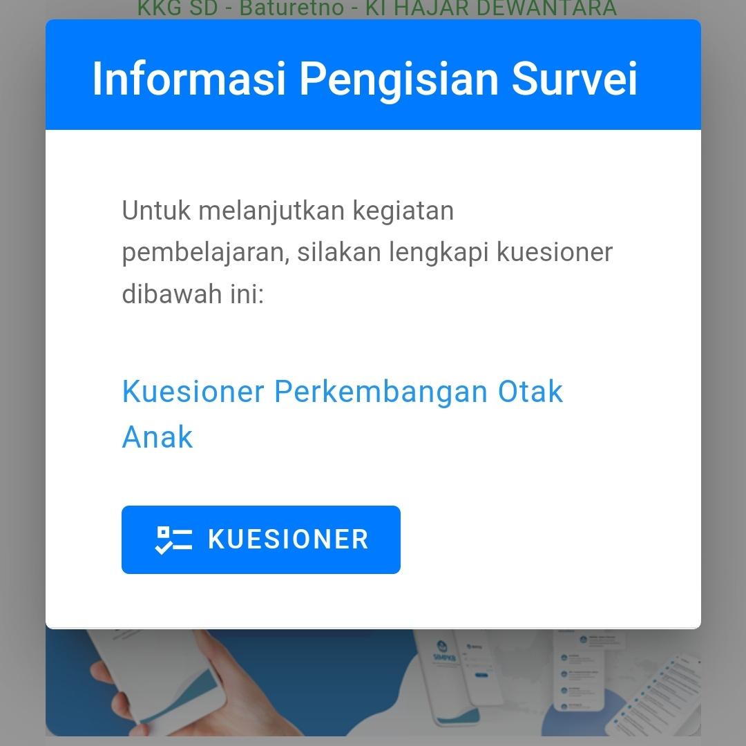 bobby_ak's tweet photo. @gtk_kemdikbud mohon bantuan untuk menghilangkan pop up ini. Sya sudah mengisi survey tapi masih muncul, jika saya klik muncul notif sudah mengisi survey, saya tidak bisa masuk ke pelatihan apapun karena pop up ini menutup halaman utama. Saya buka melalui hp ataupun laptop sama https://t.co/Qpuh2abblc