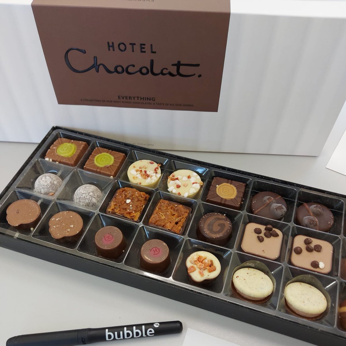 BubbleSolutions's tweet photo. What a lovely gift to receive this morning from one of our clients! 

Thank you Watson Morris - these Chocolates have been very welcome on this grey Monday morning! https://t.co/y2X67bFG3m