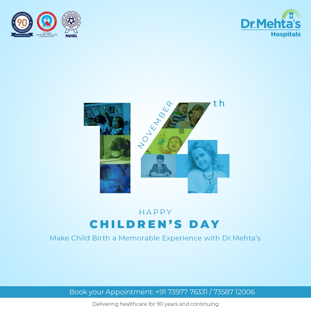 Every child should grow with love and care. Let’s make the lives of the little ones happy and healthy.Happy Children’s Day!
Contact Dr. Mehta's hospital to know more
🌐 mehtahospital.com
📞 7397776331, 7358712006
#bestpediatriccare #prematurebaby #ChildrensDay2022 #drmehtas