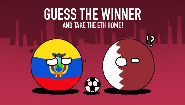 Mint date is almost here and we're doing a 4 ETH giveaway!

🏆Follow us
⚽️RT
🏆Reply this tweet with your prediction for the first match, following the next prompt:
"ECUADOR X - QATAR X"