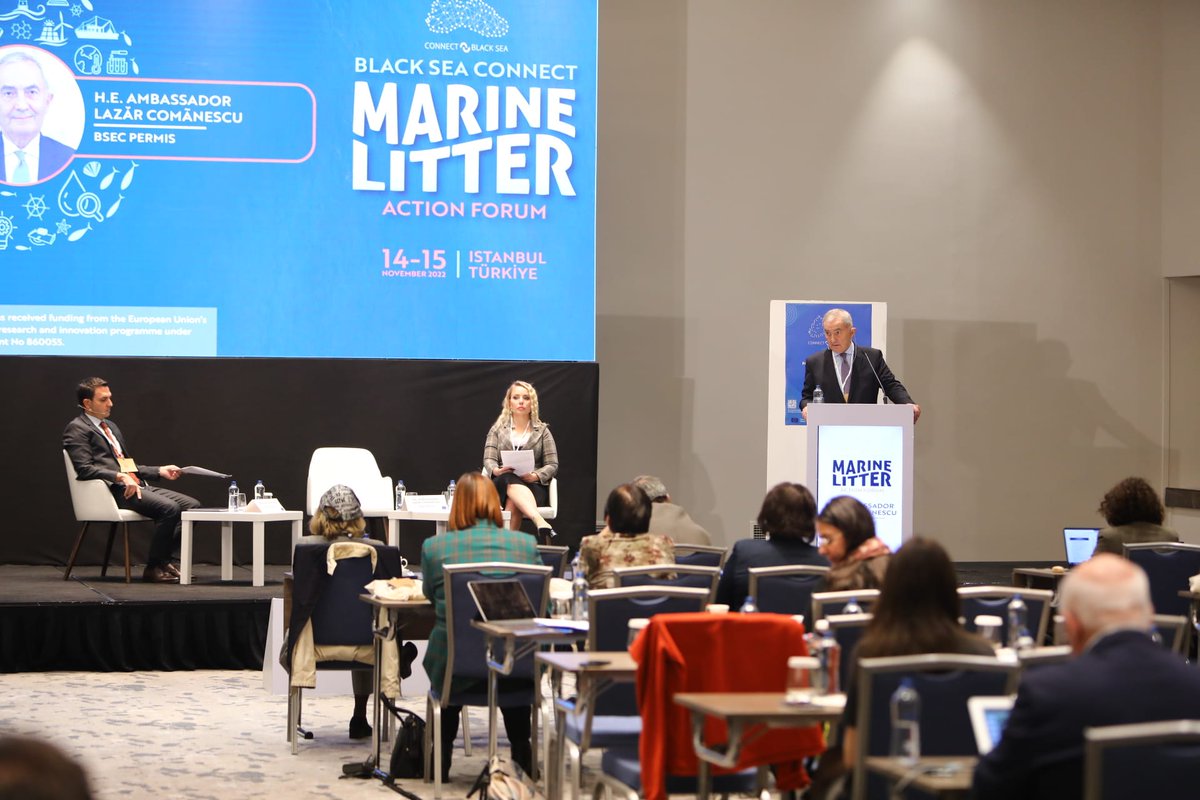 ConnectBlackSea's tweet photo. "To overcome the problems in our seas, we need hope, reason, and wisdom." H.E. Ambassador Lazar Comanescu
@BSECorg is here with us at #MLAF and highlighted its support for acting together for clean and #plasticfree BlackSea and hence sustainable #BlueEconomy in our unique basin. https://t.co/V6ft9wtztm