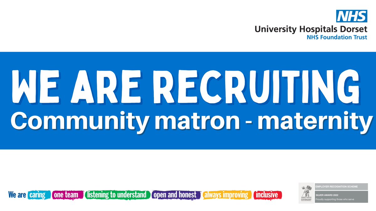 UHDjobs's tweet photo. Are you passionate about community #maternityservices & providing women & their families with the highest quality care?
We're looking for a transformational #communitymatron to join #teamUHD π
Find out more or apply here: https://t.co/LRClodEw5n
#NHSJobs #maternity #matron https://t.co/oAQdv6Eww3