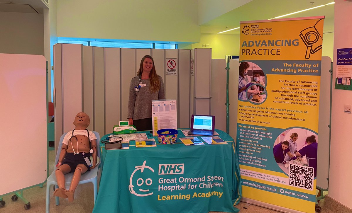 GOSH_AdvPrac's tweet image. Join The Faculty of Advancing Practice in the staff side of The Lagoon this lunchtime. An opportunity to meet us, find out about and book onto our educational events in 2023! #AdvancingPractice2022