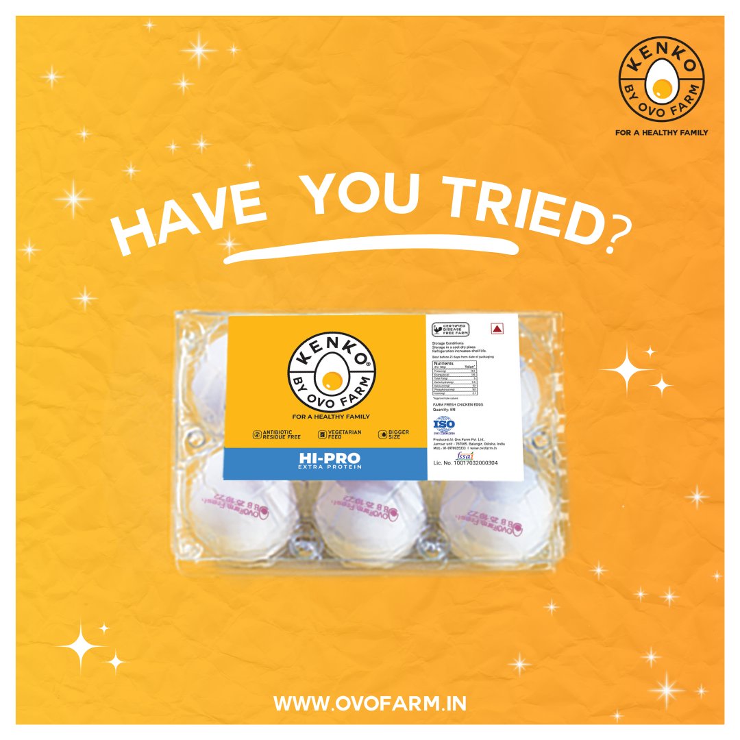 ovofarmfresh's tweet photo. Have you tried the HI-PRO Eggs by Kenko?
These eggs are rich in Vitamins and Proteins.

#BetterwithKENKOegg #OVOFarm #OVOHealth #OVOFresh #Kenko #eggseggseggs #tastyeggs #eggrecipes #deliciouseggs #healthyfood #protein #eggnutrition https://t.co/Au5Jk6QiN5