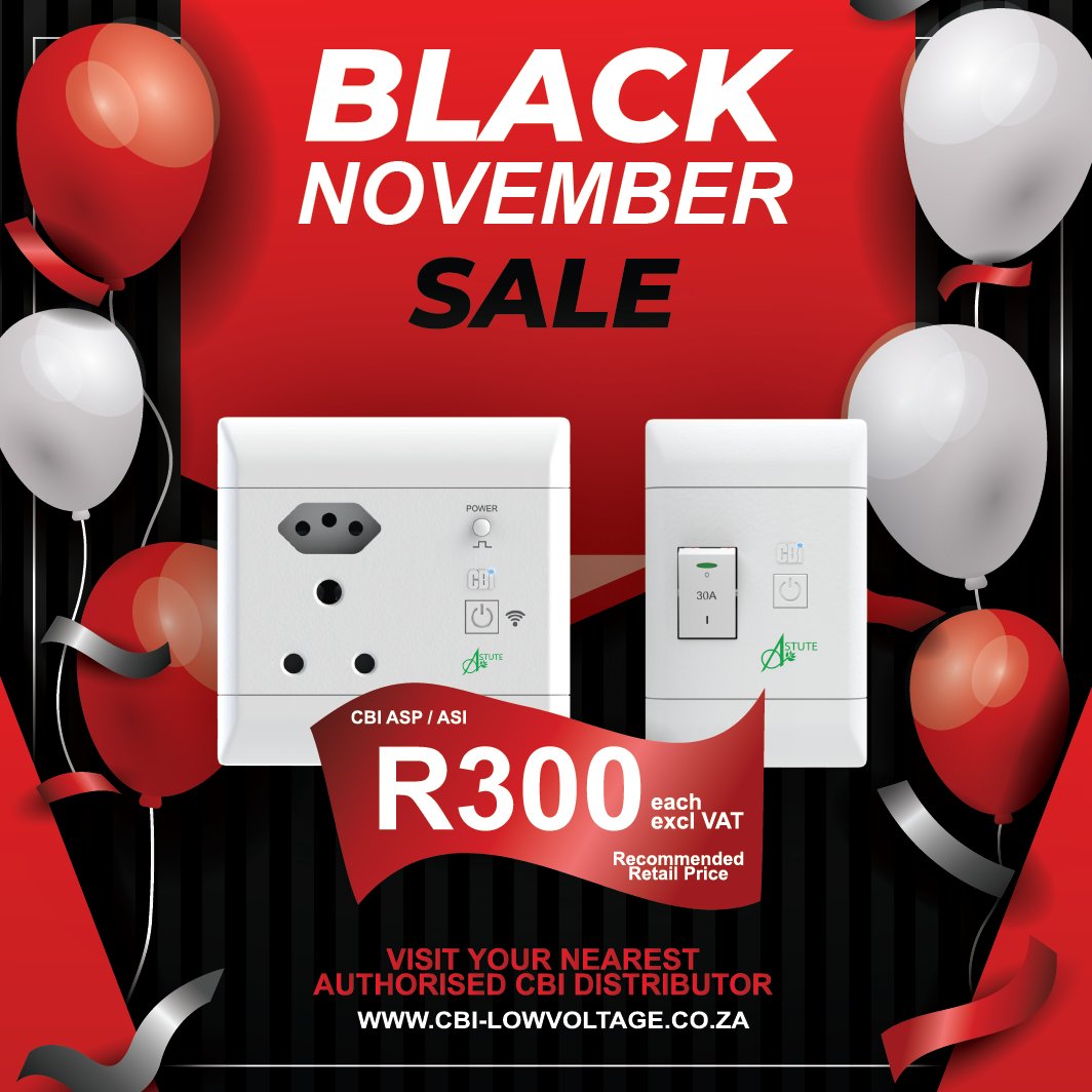 CBI_lowvoltage's tweet photo. Don't miss out! The #CBI ๐๐ฅ๐๐๐ค ๐๐จ๐ฏ๐๐ฆ๐๐๐ซ sale is here! Find a list of authorised distributors here: https://t.co/GdMY1WiB2e
โ ๏ธ ๐ก๐๐ข๐๐ฉ๐๐ ๐ฉ๐ค ๐๐ผ ๐๐ช๐จ๐ฉ๐ค๐ข๐๐ง๐จ ๐ค๐ฃ๐ก๐ฎ
#BlackFriday #BlackNovember #SaleMonth #ProudlySA https://t.co/yuZln5mx0V