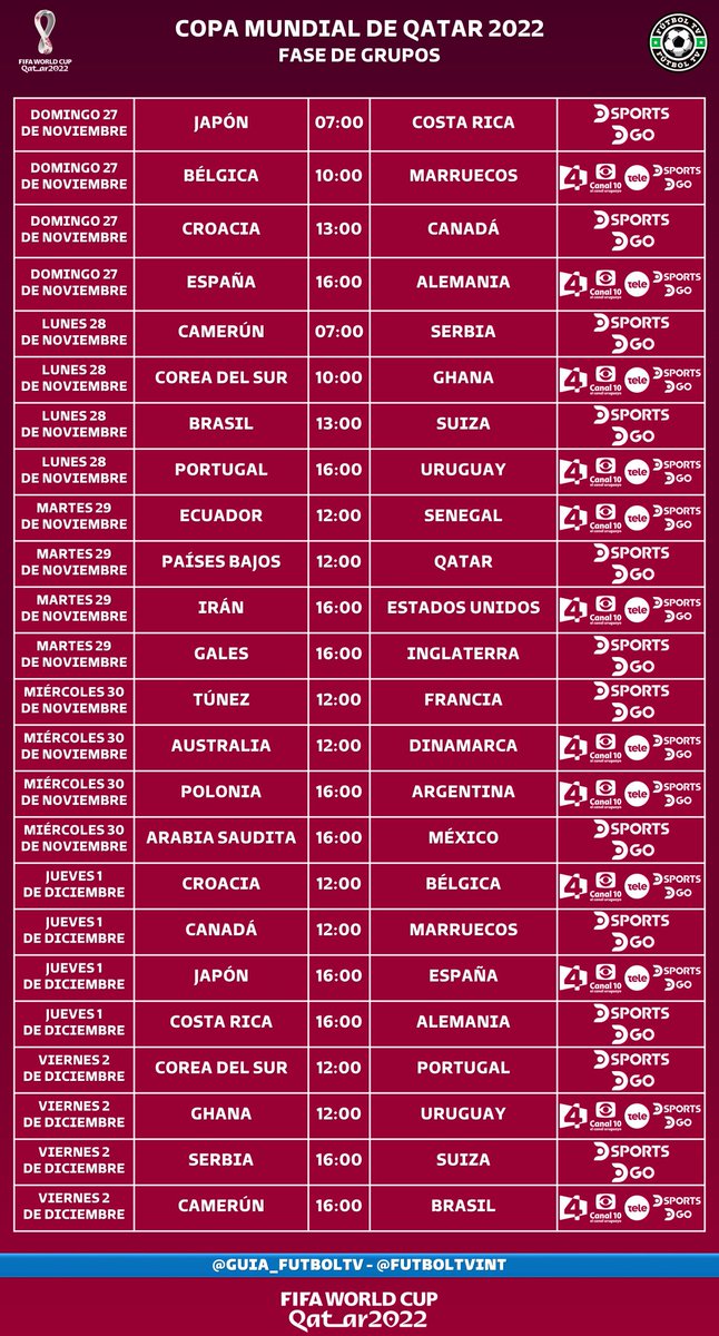 elascensouy's tweet photo. #Qatar2022 🇶🇦
Estos son los horarios de los encuentros mundialistas [⏰️🇺🇾] https://t.co/beU4yKtJjP
