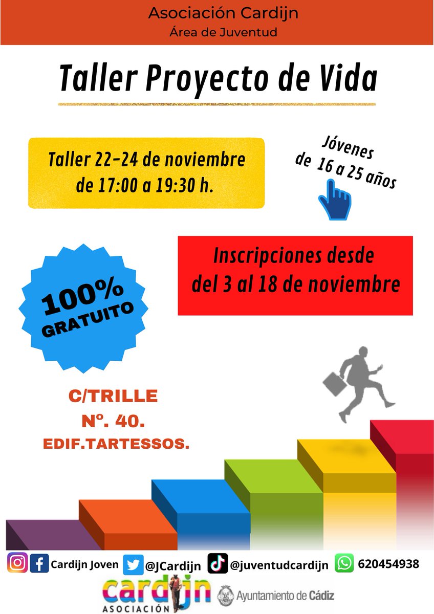 JCardijn's tweet photo. ■ FORMACIÓN
¿No tienes claros tus objetivos a corto, medio o largo plazo? Ofrecemos este curso Gratuito para ayudarte a encontrar las herramientas para trazar el camino de tu vida. 
🗓 22 y 24 de noviembre.
⏰ 17:00H a 19:30H.
Inscribete aquí: https://t.co/cyf0O2Y4Hz https://t.co/OijqfhKdRY