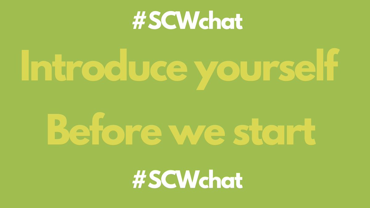 SelfCareForum's tweet photo. Ok, so we're about to begin but before we do, why not introduce yourselves so we know who we're chatting to. Please use #SCWchat https://t.co/hMXi0INfKT