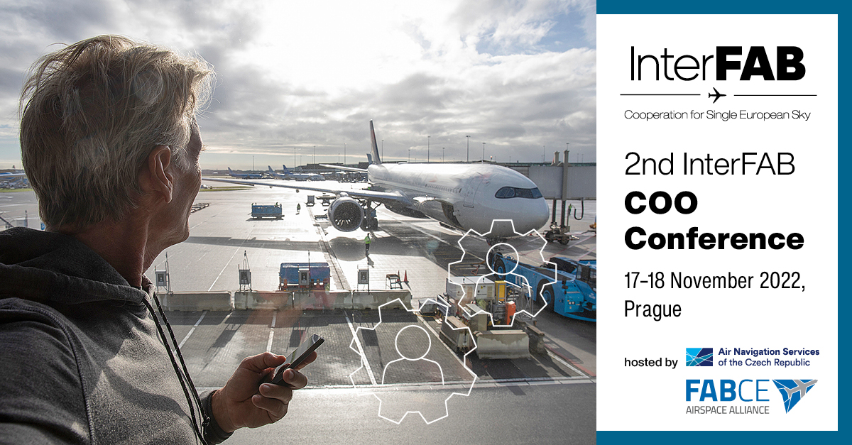 FABEC6's tweet image. The 2nd #InterFAB COO conference will discuss themes including staffing and operational impact, the external influences of geopolitical tensions and the ongoing importance of resiliency. #FABEC #DFS #LVNL #DSNA #Skyguide #luxANA #skeyes #ENAV #Avinor #ENAIRE #LFV