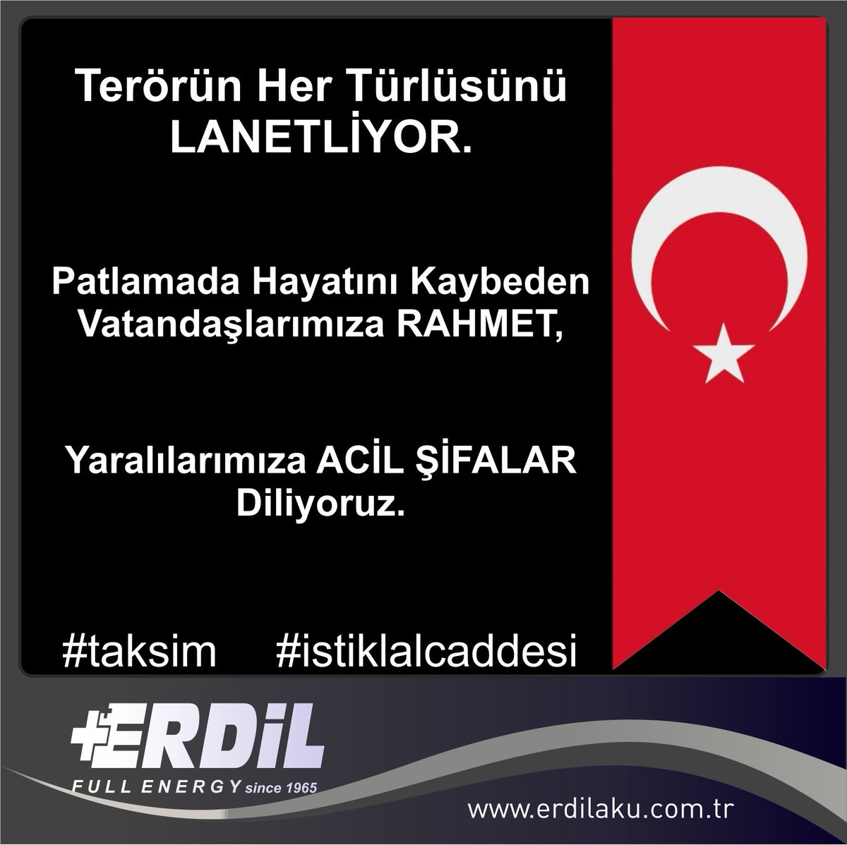 Terörün Her Türlüsünü Lanetliyoruz. #taksim #istiklalcaddesi
erdilaku.com.tr