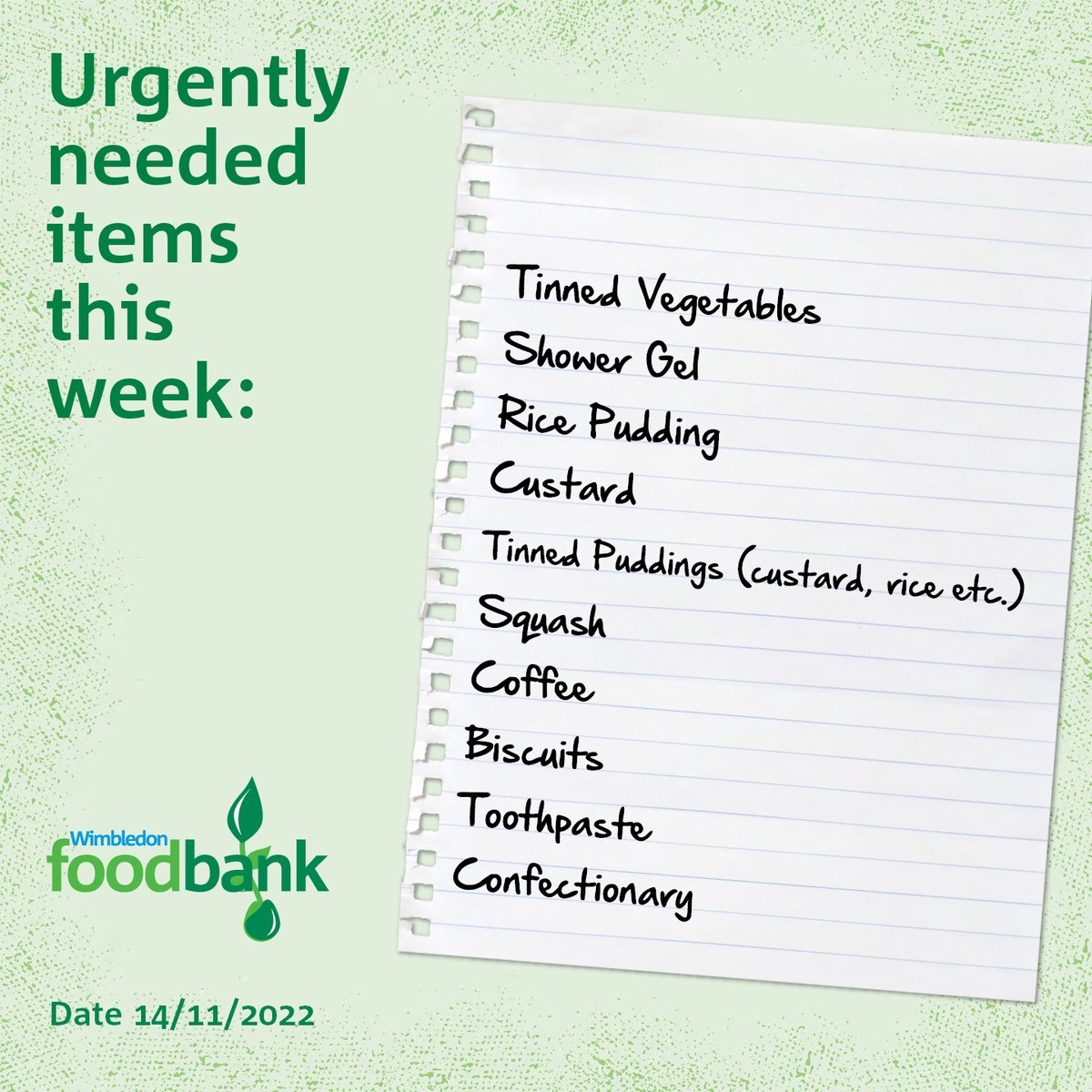 MOST NEEDED ITEMS THIS WEEK 💛💚
Our foodbank relies on your goodwill and support.
There are lots of ways to give &amp; to help local families whose income doesn’t cover the cost of food and essentials.
Click link below on ways to donate food
wimbledon.foodbank.org.uk/give-help/dona…
#Merton #Donate