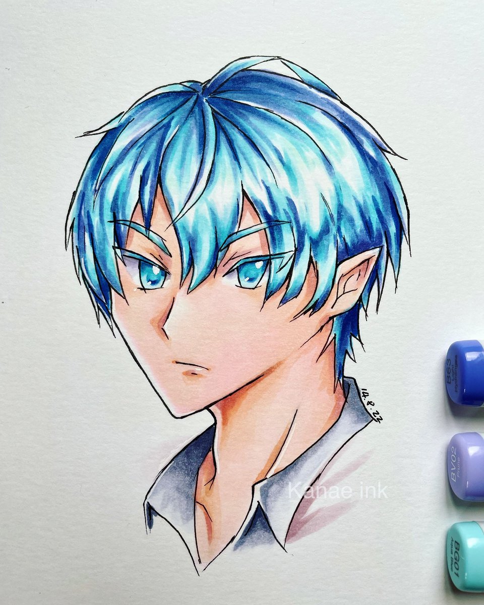 kanaeInk's tweet photo. #Rinokumura from #Aonoexcorcist! 

#copicillustration #copicmarkers #animeboy #animeart #blueexcorcist #animeart #animedrawing 💙 https://t.co/o5uu6tsesb