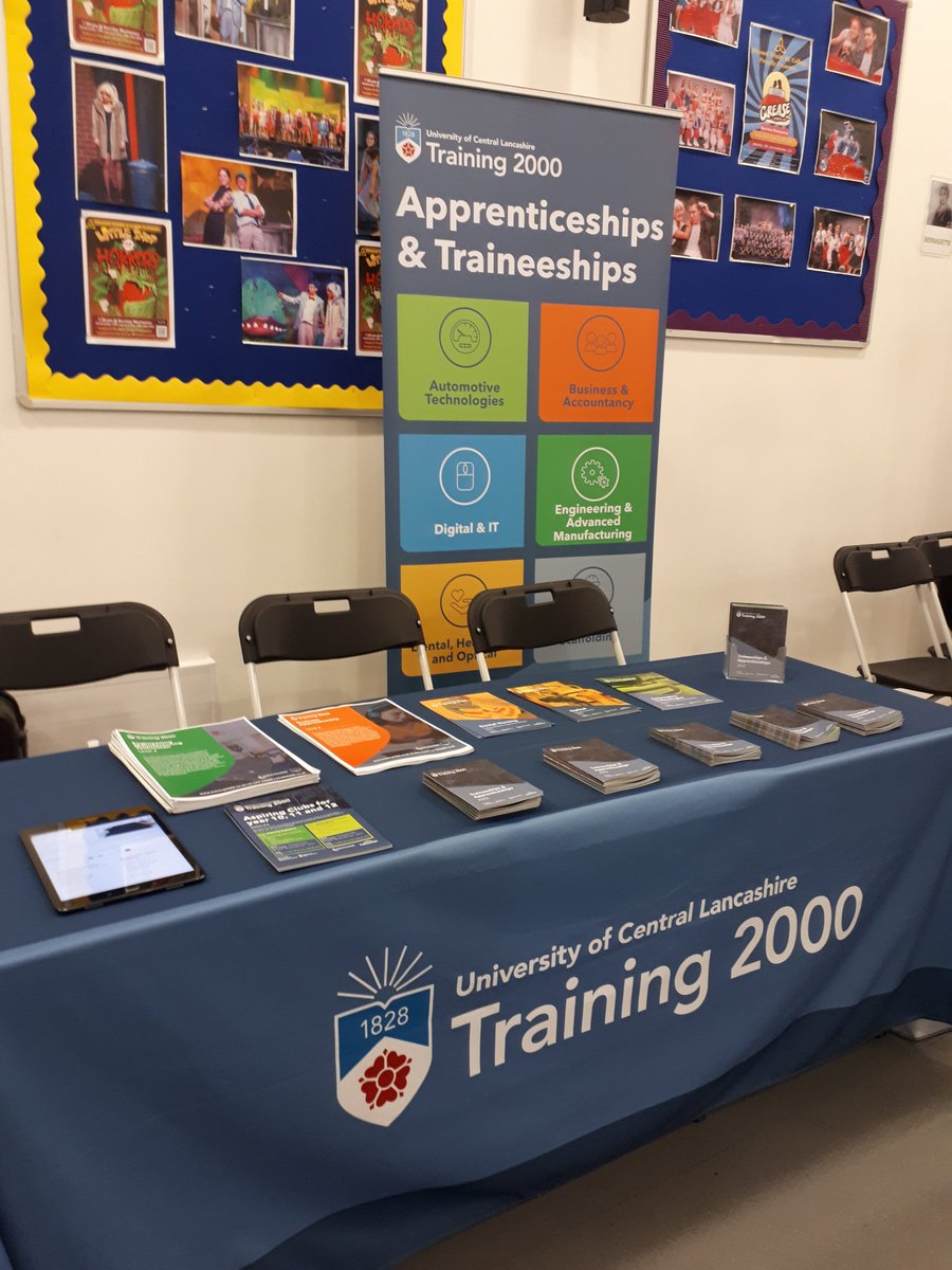 training2000's tweet photo. This morning we are at a Careers Fair at Blessed Trinity Roman Catholic College, Burnley.
Have you come to say hello if you're at the event? ๐ Find out information about our Apprenticeship opportunities today.
#Apprenticeships #Training2000 https://t.co/unjPOXT3Rj