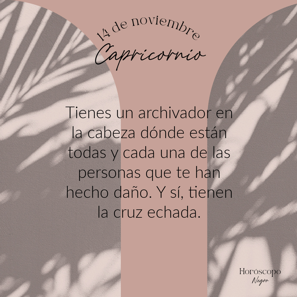 El horóscopo diario del 14 de noviembre para Capricornio🔮♑ #horoscoponegro #horoscopodiario