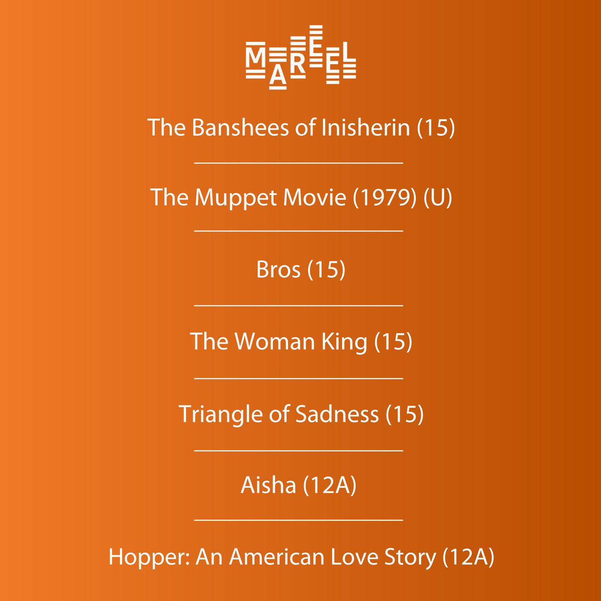 📽 This #newfilmfriday we have seven films screening for you to enjoy, mixed between comedies, dramas and a spectacular documentary! 🎟️ You can find out more and book tickets on our website: tickets.shetlandarts.org/sales/categori…