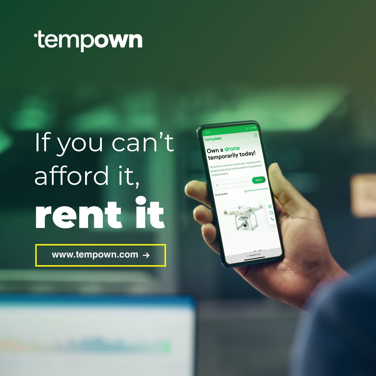 TempOwnHQ's tweet photo. Yes. Rent it! 

Click link in bio to get started. https://t.co/TeftvP6dOm