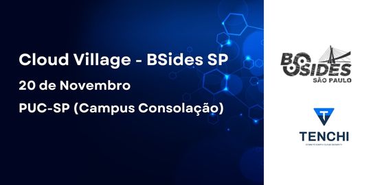 TenchiSecurity's tweet photo. A @TenchiSecurity estará presente na #BSidesSP - uma das mais importantes conferências sobre segurança da informação e cultura hacker.

Esperamos por vocês na "Cloud Village" - trilha desenvolvida pela Tenchi e que contará também com @awscloud e @Azure.

https://t.co/7lXHDj9dyb https://t.co/VP4Vb8PIjD