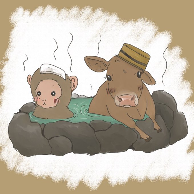 「animal onsen」 illustration images(Latest)