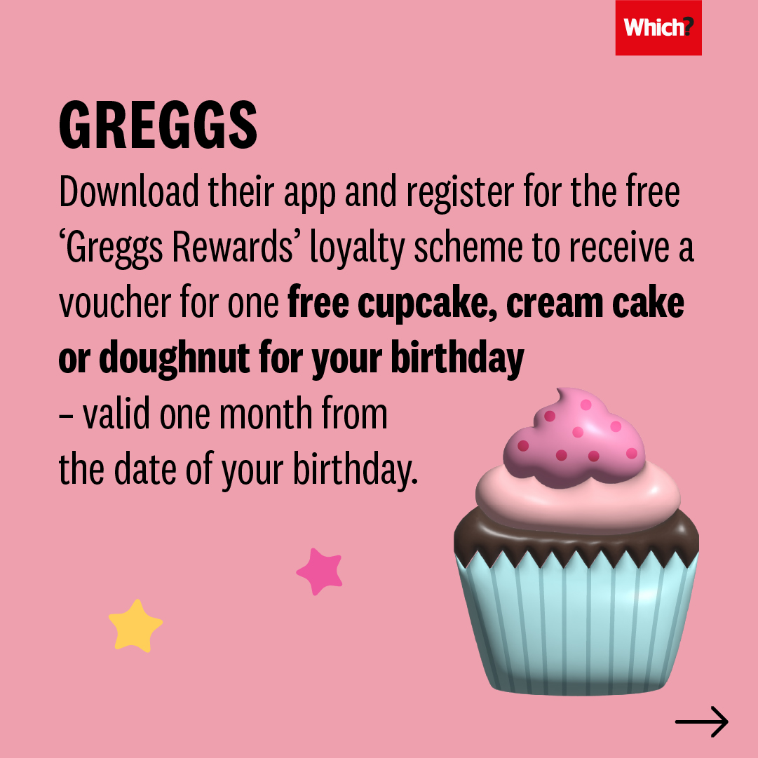 WhichMoney's tweet photo. Get birthday freebies by taking advantage of these free loyalty schemes! 🥳🎂🎁 https://t.co/RgqNpzXxdf