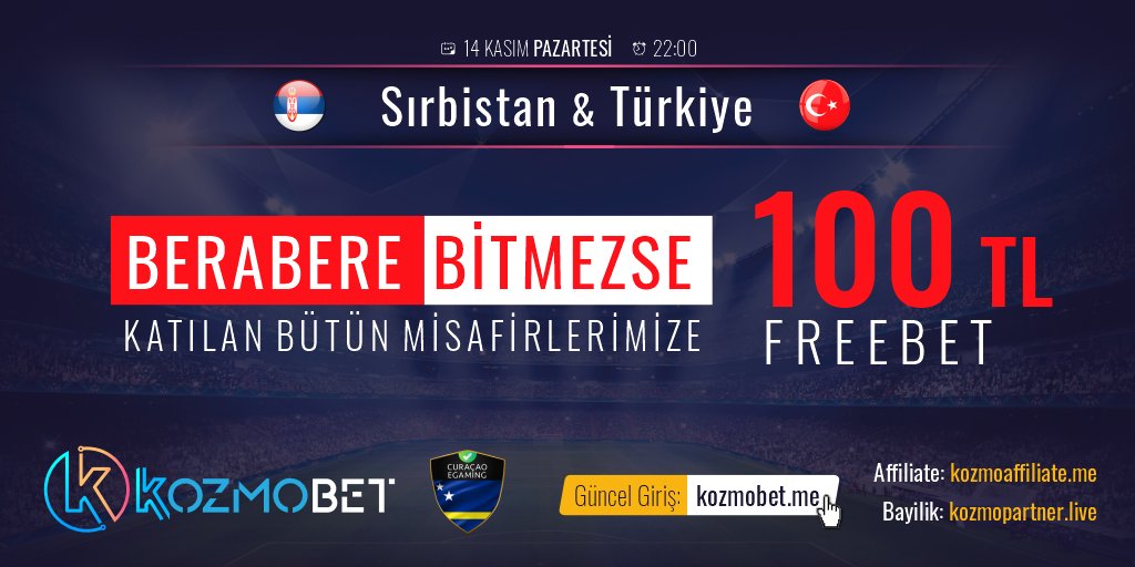 bonuskazani's tweet photo. @Kozmobet1 ‘ten 100 Freebet Ödüllü Etkinlik

RT ve Fav At @Kozmobet1 Hesabını Takip edip “ Teşekkürler Kozmobet “ yaz

Maç Berabere Bitmezse 100 Freebet Senin Olsun

Katılmak için; 

https://t.co/JS8h8tHGOY https://t.co/oYZJClmYHU