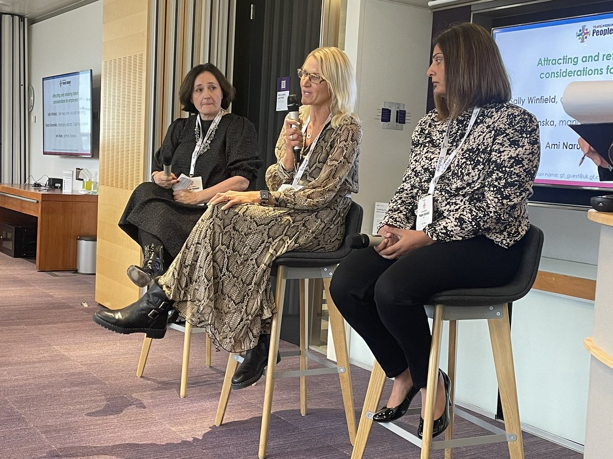 Our panel discussing how to attract and retain talent at the first <a href="/travelweekly/">Travel Weekly</a> #PeopleSummit, hosted by <a href="/GrantThorntonUK/">Grant Thornton UK</a> in London today. Thanks to <a href="/sallywinfield/">sallywinfield</a> <a href="/accordmarketing/">Accord Marketing</a> , <a href="/BK_CandM/">Barbara Kolosinska</a> <a href="/candmjobs/">C&M Travel Recruitment</a> &amp; <a href="/naru_ami/">Ami Naru</a> <a href="/TravlawLegal/">Travlaw</a> . Brilliant!