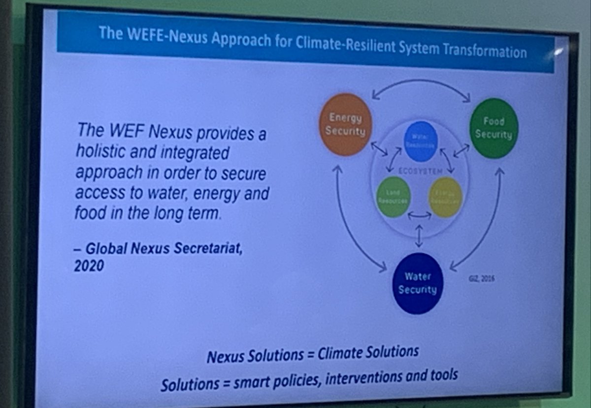 infoNILE's tweet photo. #WEF-Nexus 🌍 In the #NileBasin, millions of people face water stress and food insecurity. 

At #COP27, an alliance of UN, government, private and funding bodies are pushing for coordination of food, energy and water policy from the highest level to the grassroots. #Water4Climate https://t.co/jb4qfjbrYu