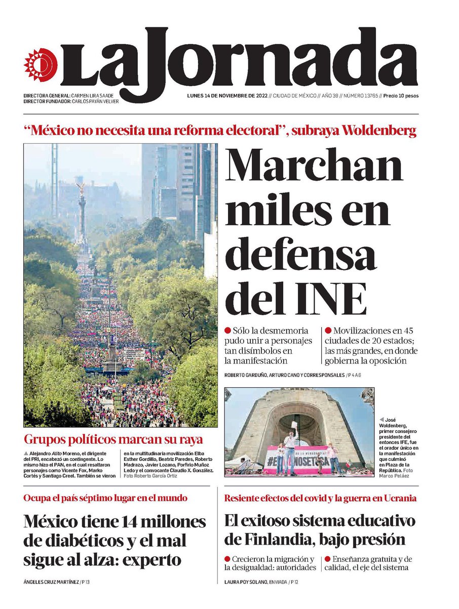 sergiofimbres's tweet photo. 📰 ‘Sí a la democracia’

📰 Aumentan homicidios dolosos en Jalisco

📰 Disminuye incautación de narco laboratorios

📰 Marchan miles en defensa del INE

#Portadas #PrimerasPlanas #EnPortada #FelizLunes https://t.co/aO65sTaxEd