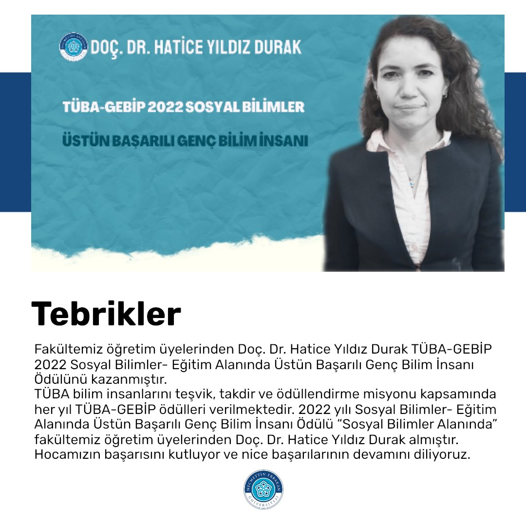 Hocamızı tebrik ediyoruz.