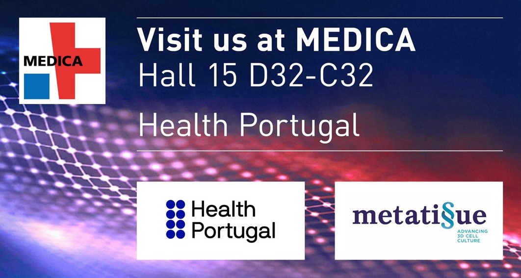 Visit us and Health Cluster Portugal at MEDICA - Leading International Trade Fair! 🧫

Want to get a closer look at our solutions? We still have some slots available at our stand in Hall 15 C32 - D32, check them out:🤝🏼

Nov 15, 10am - 11am
Nov 16, 10am - 11am
Nov 17, 10am - 11am
